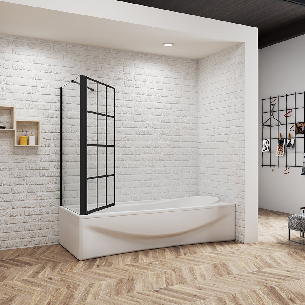 800x800 H 1400 mm Badewannenseitenwand Gittermuster mit Seitenwand für badezimmer