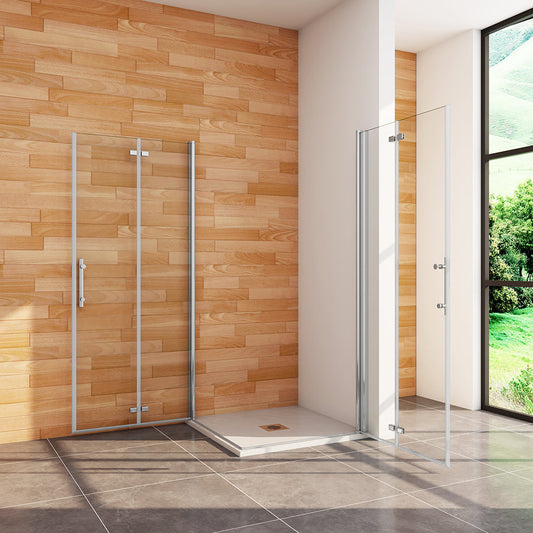 800x800 H 1970 mm Falttür Eckeinstieg für badezimmer