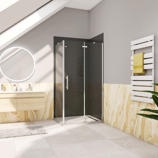 800x900 H.1850 mm Drehtür mit Seitenwand Wandverkleidung
