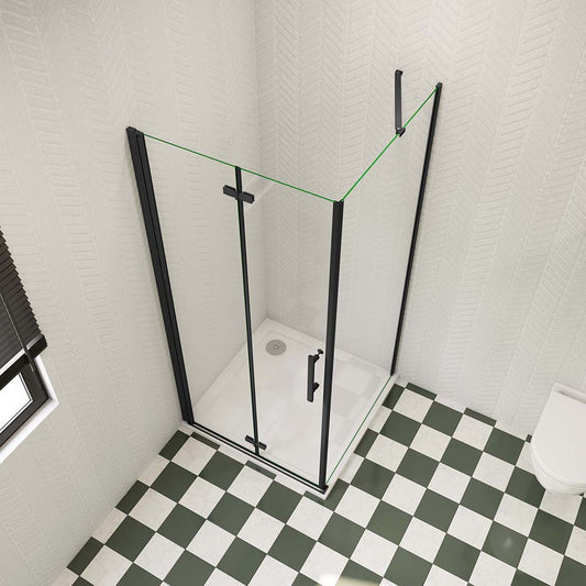 800x900 H.1950 mm Falttür mit Seitenwand Duschtasse für badezimmer