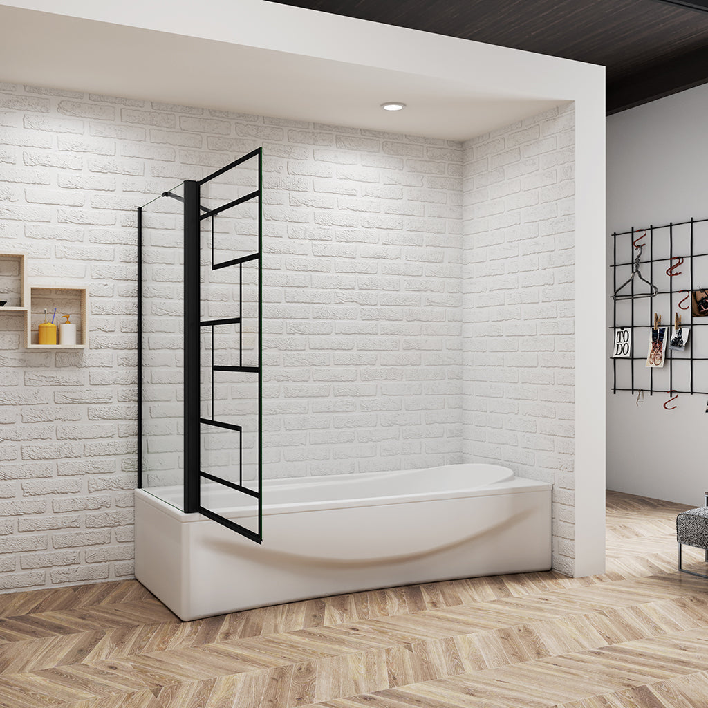 80x70 H 140 cm Duschabtrennung Badewannenaufsätz Seitenwand