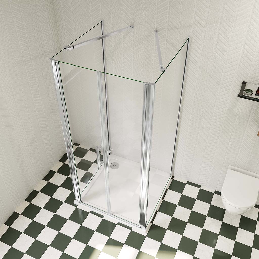 80x70 H.195 cm Doppelpendeltüren U-Form für badezimmer