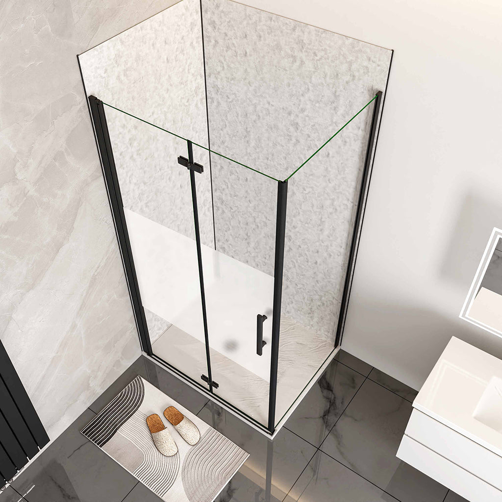 80x70 H.195 cm Falttür Schutzfolie mit Seitenwand für badezimmer