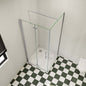 80x80 H.185 cm Glasdusche Falttür mit Seitenwand für badezimmer