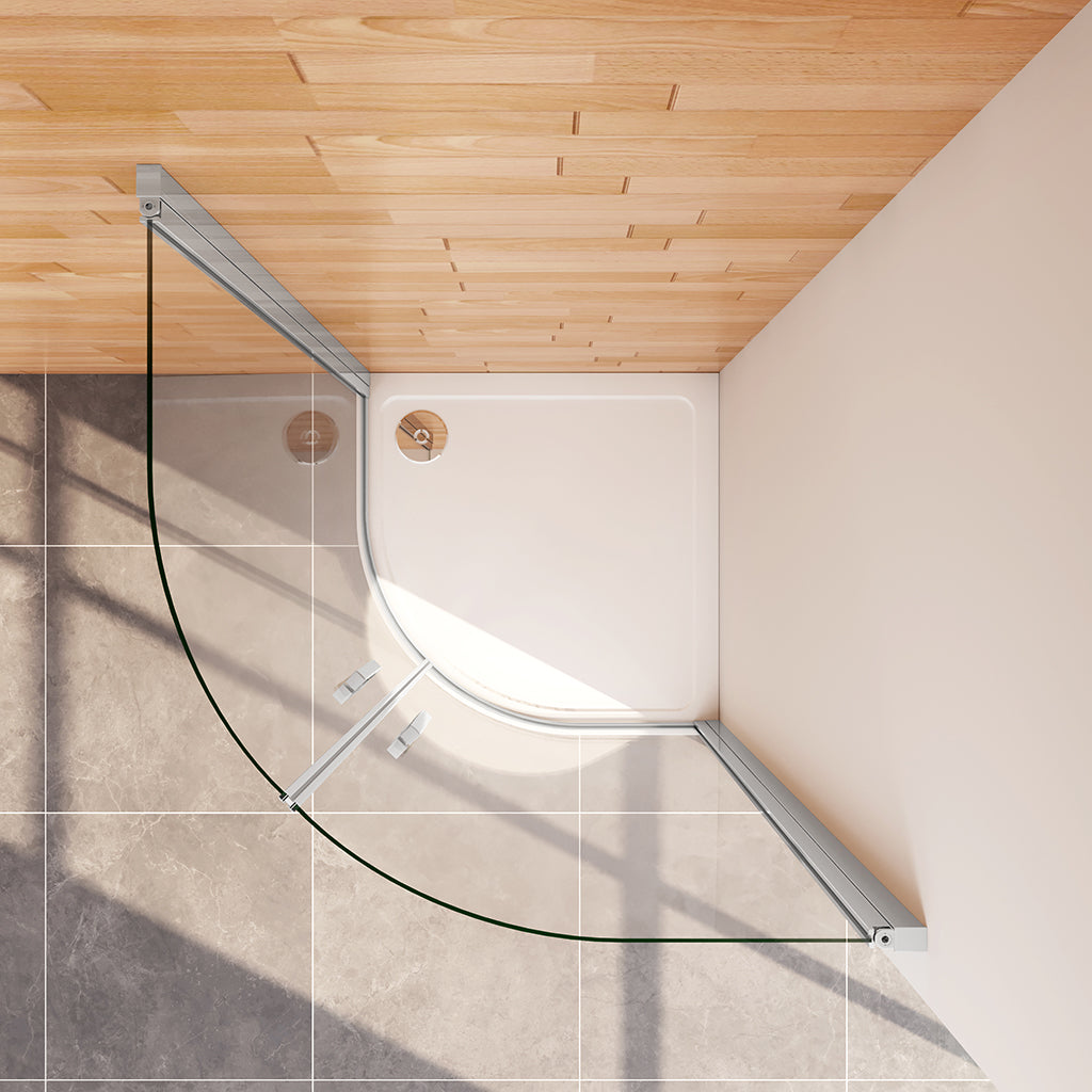 80x80 H.195 cm Drehtür Runddusche Eckeinstieg Duschtasse Ablaufgarnitur für badezimmer