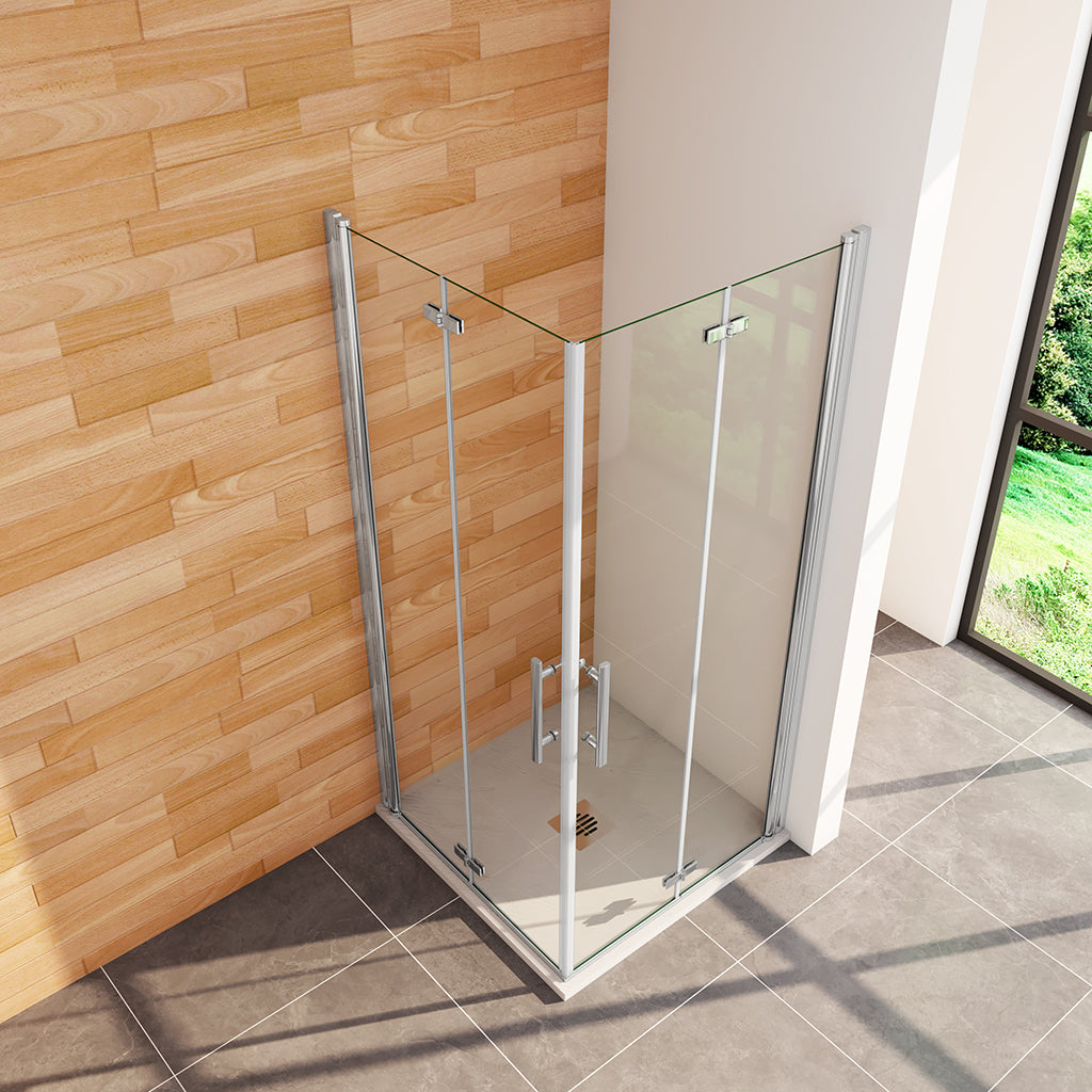 80x80 H 197 cm Falttür Eckeinstieg badezimmer ideen