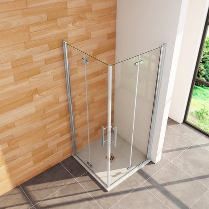 80x80 H 197 cm Falttür Eckeinstieg badezimmer ideen