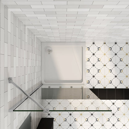 86 H.195 cm Walk in Duschwänd mit Stabilisationsstange 45cm badezimmer ideen