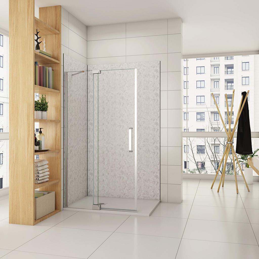860 H.1950 mm Glasdusche Drehtür Walk in badezimmer ideen