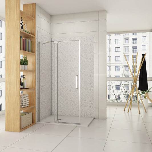 860 H.1950 mm Glasdusche Drehtür Walk in badezimmer ideen