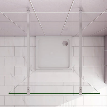 87.7 H.200 cm 10cm Walk in Duschwänd mit 2xStabilisationsstange 73-120cm dusche für badezimmer