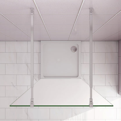 87.7 H.200 cm 10cm Walk in Duschwänd mit 2xStabilisationsstange 73-120cm für badezimmer