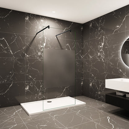 87.7 H.200 cm Glasdusche 10cm Walk in Duschwänd mit 2xStabilisationsstange 140cm badezimmer ideen