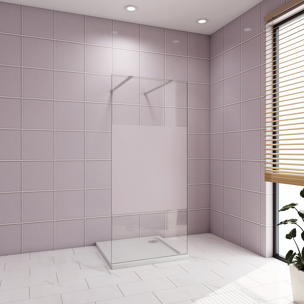 87.7 H.200 cm Walk in Glaswand dusche mit 2xStabilisationsstange 90cm badezimmer ideen