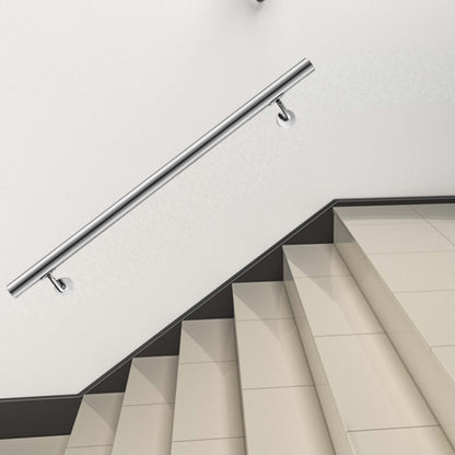 OZEAN Edelstahl Wandhandlauf Set - Silber - 80cm bis 200cm | Treppengeländer für Innen & Außen
