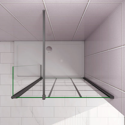 90+40 H.200 cm Walk in Duschwand Gittermuster mit Schwenkbar Stabilisationsstange 140cm badezimmer ideen