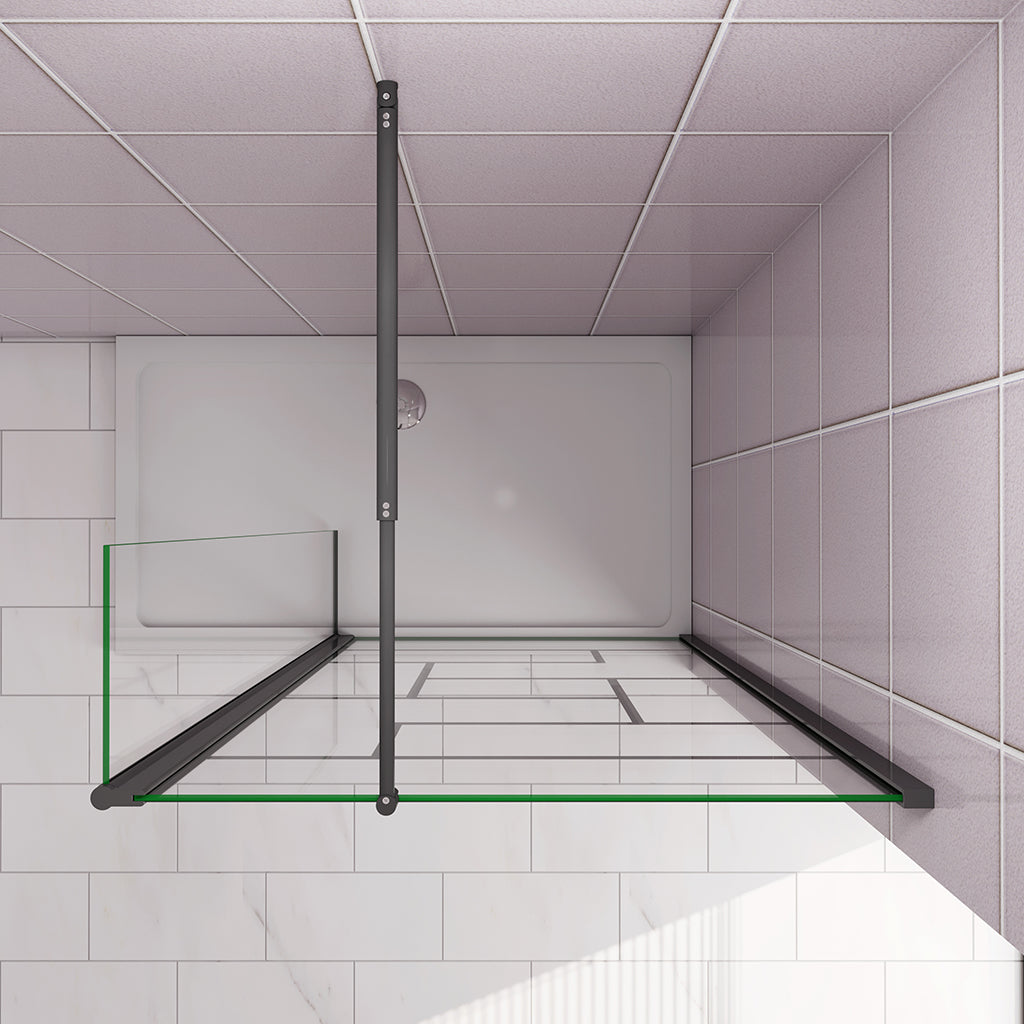 90+40 H.200 cm Walk in Duschwänd mit Schwenkbar Stabilisationsstange 70-120cm badezimmer ideen