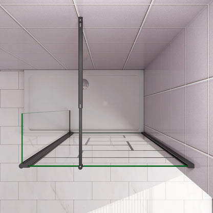 90+40 H.200 cm Walk in Duschwänd mit Schwenkbar Stabilisationsstange 70-120cm badezimmer ideen