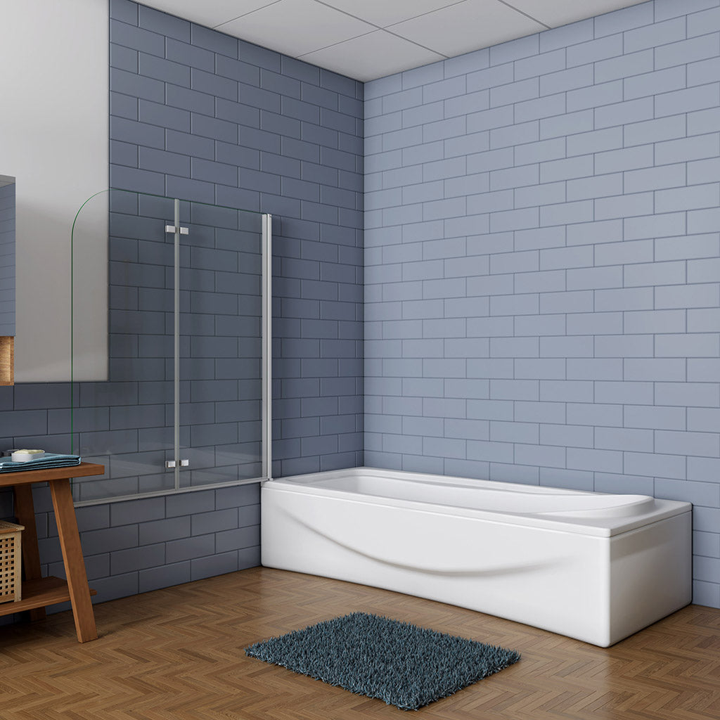 90 H 140 cm Badewannenaufsatz mattgrau für badezimmer