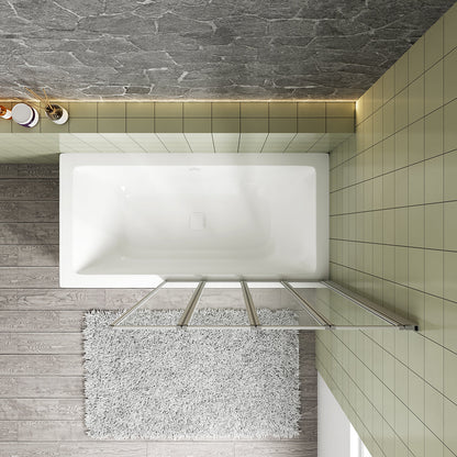 90 H 140 cm Glasdusche Badewannenaufsatz für badezimmer