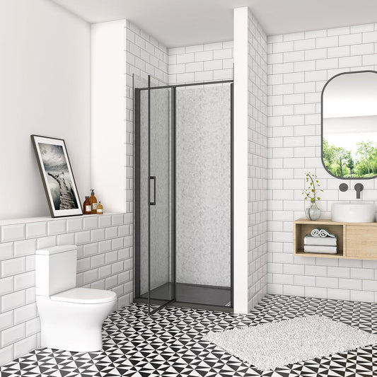 90 H.185 cm Glasdusche Drehtür Nischentür für badezimmer