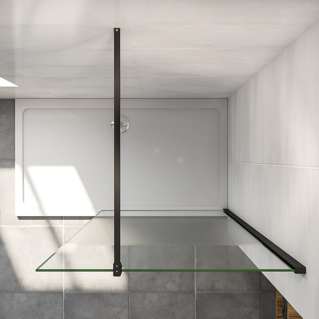 90 H.200 cm 10cm Walk in Duschwand mit Stabilisationsstange 140cm dusche badezimmer ideen