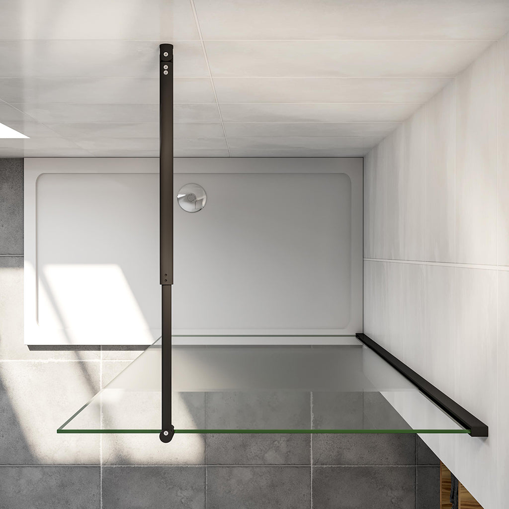 90 H.200 cm 10cm Walk in Duschwänd mit Stabilisationsstange 70-120cm dusche für badezimmer