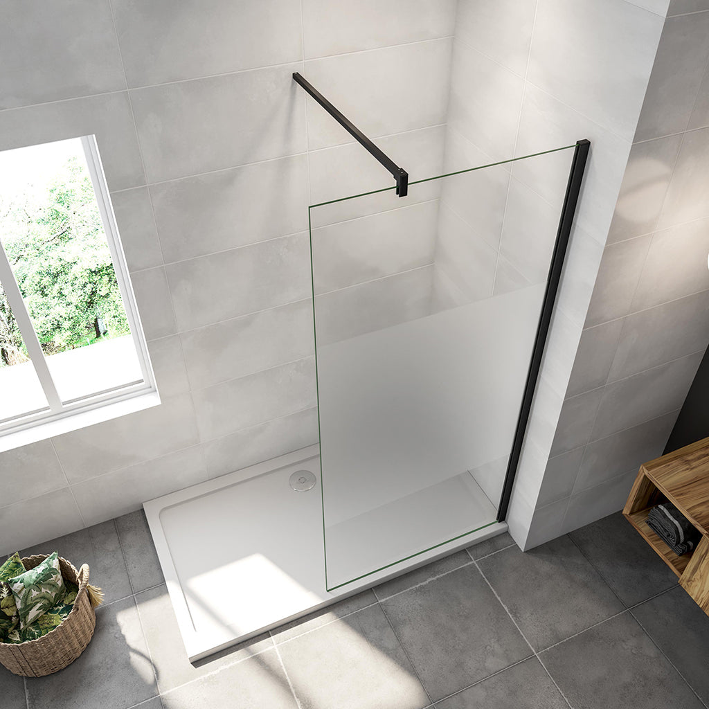 90 H.200 cm 10cm Walk in Duschwand mit Stabilisationsstange 90cm dusche für badezimmer