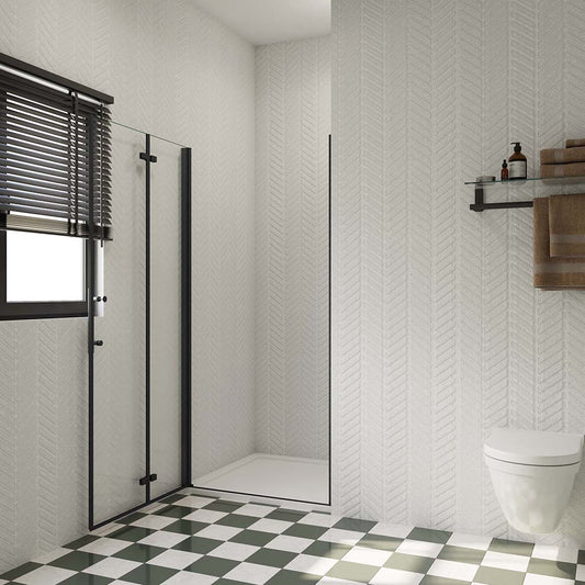 900 H.1850 mm Falttür Nischentür Duschtasse 900x900mm Ablaufgarnitur für badezimmer