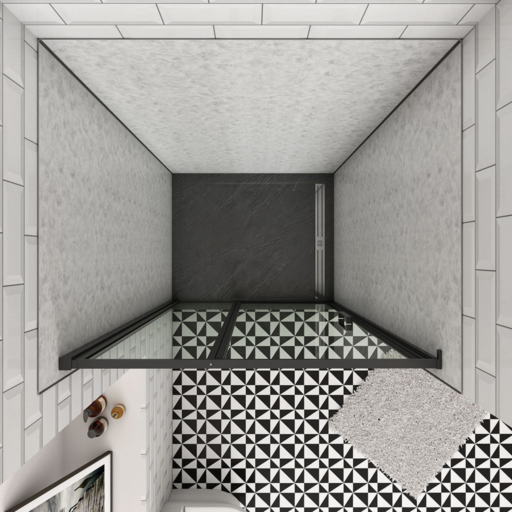 900 H.1850 mm Glasdusche Drehtür Nischentür badezimmer ideen