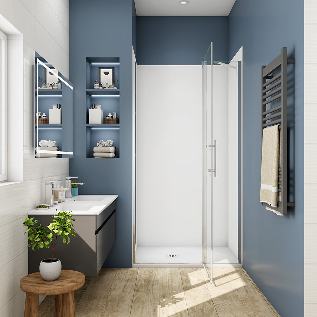 900 H.1950 mm Drehtür Nischentür badezimmer ideen