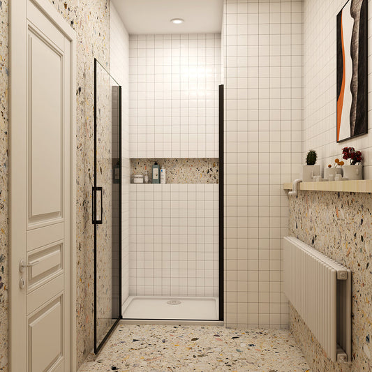 900 H 2000 mm Drehtür Nischentür Duschtasse 900x800mm badezimmer ideen