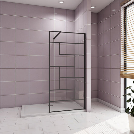 900 H.2000 mm Glasduschwand Walk in Duschwand mit Stabilisationsstange 900mm für badezimmer