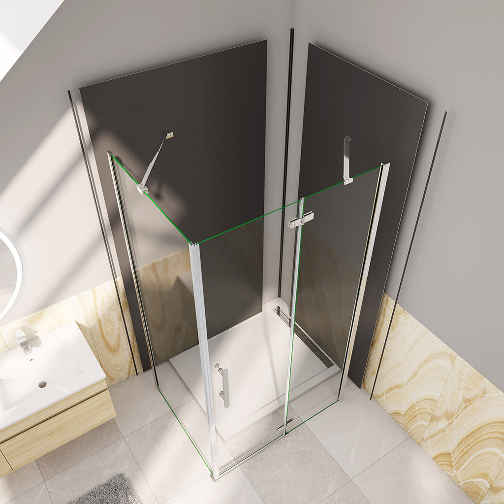 900x700 H.1850 mm Drehtür mit Seitenwand Wandverkleidung für badezimmer