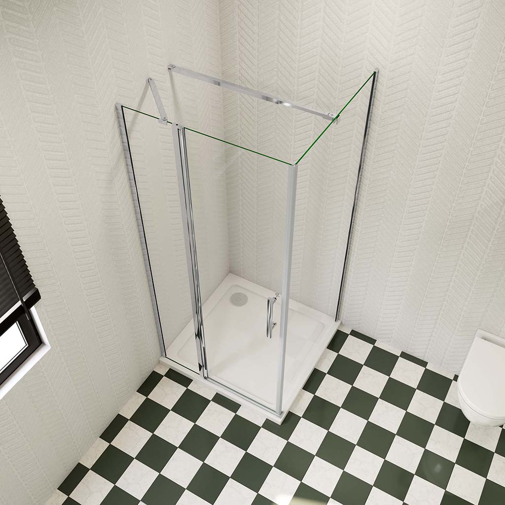 900x700 H.1950 mm Drehtür duschtür mit Seitenwand badezimmer ideen