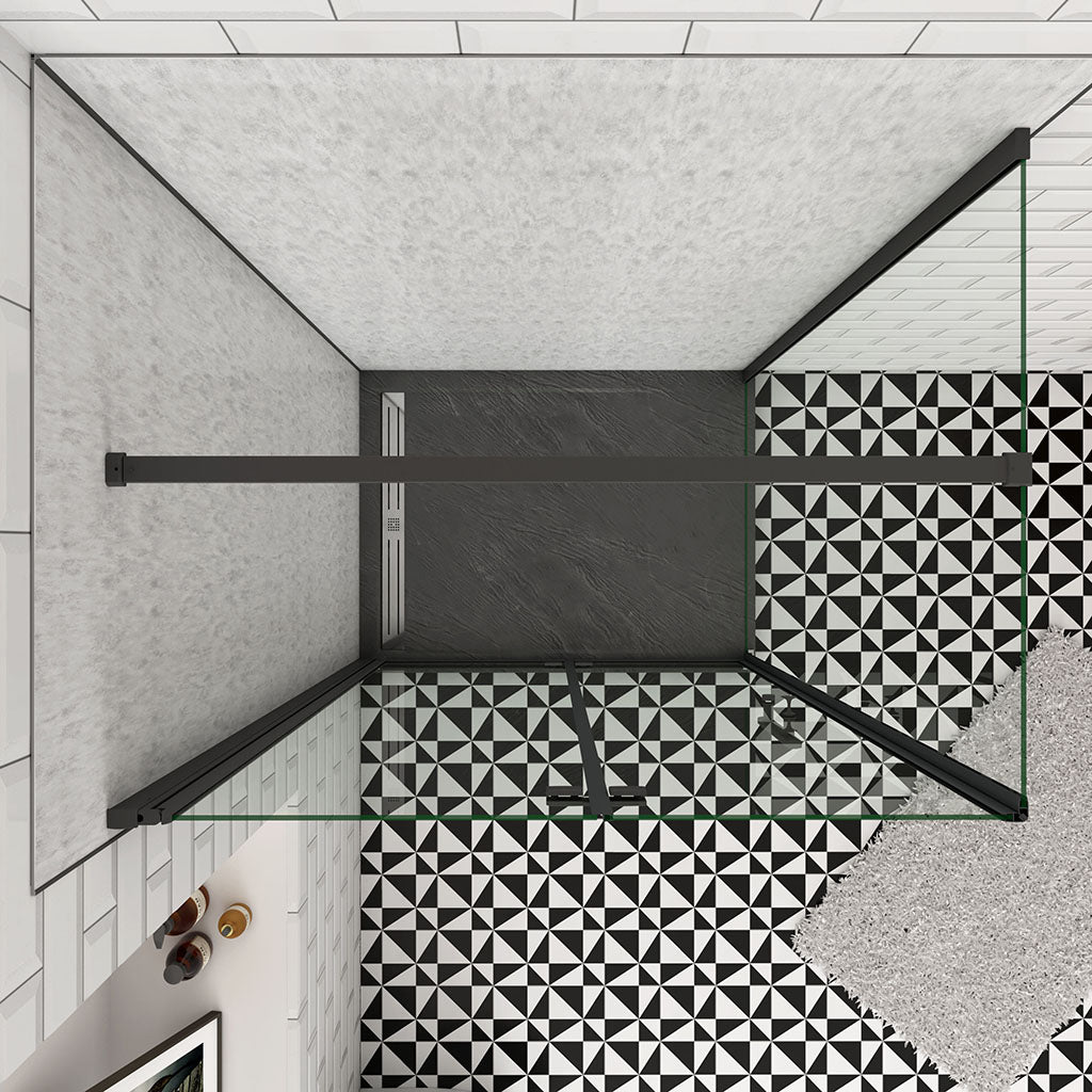 900x700 H.1950 mm Falttür mit Seitenwand für badezimmer
