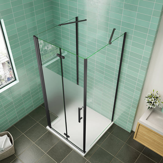 900x700 H.1950 mm U-Form Dusche Falttür Schutzfolie