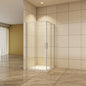 900x760 H.1850 mm Schiebetür grauweiss Eckeinstieg für badezimmer