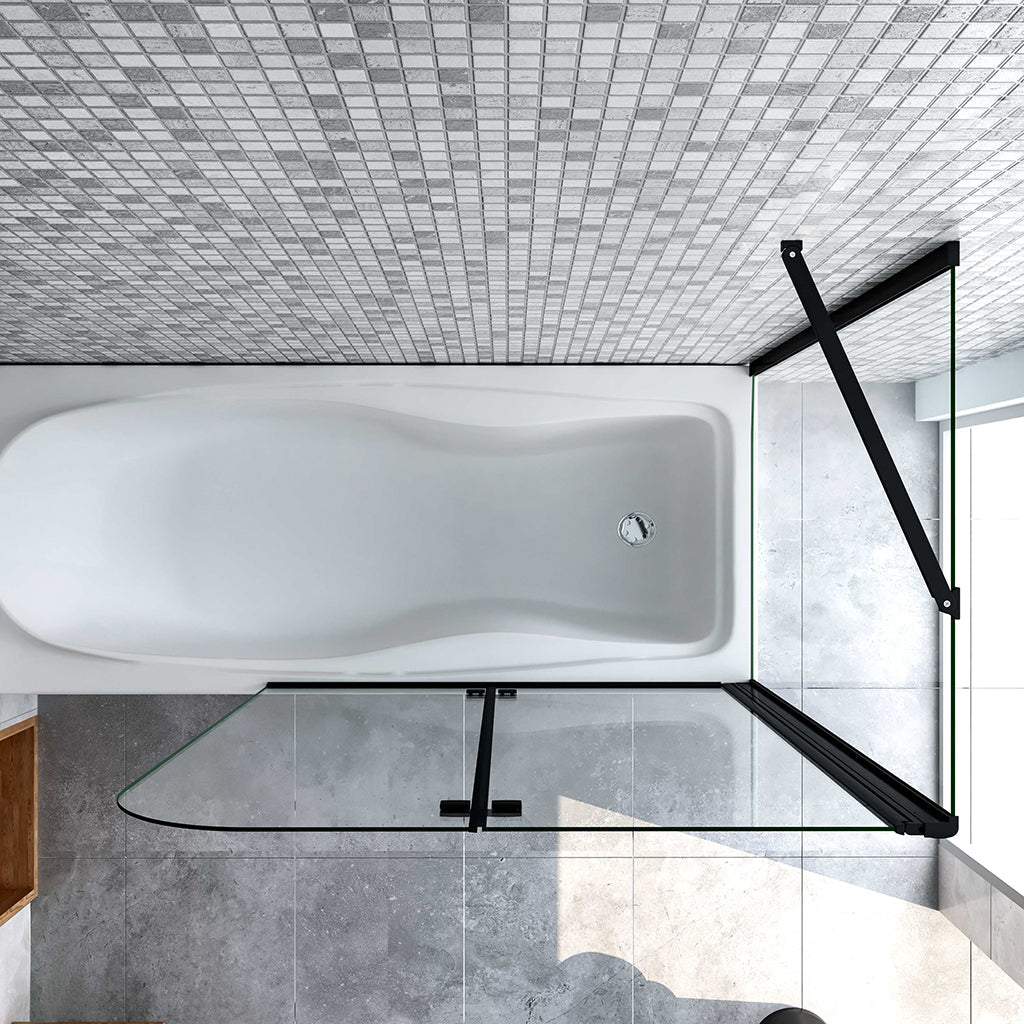 900x800 H 1400 mm Glasdusche Duschabtrennung Badewannenaufsatz Seitenwand für badezimmer