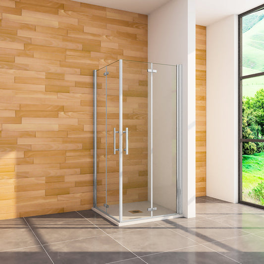 900x800 H 1970 mm Falttür Eckeinstieg für badezimmer