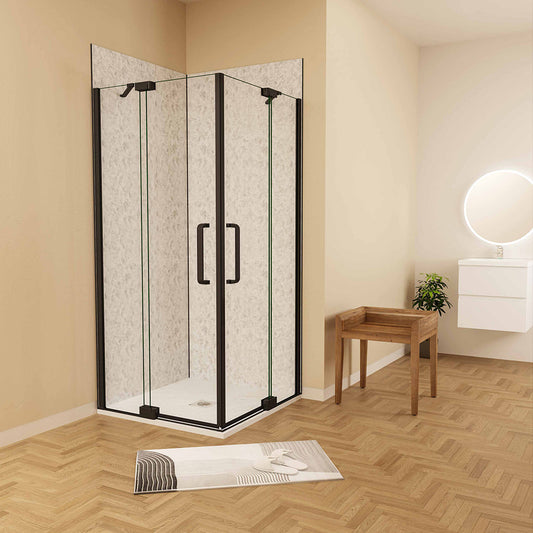 900x900 H.1950 mm Drehtür Eckeinstieg Wandverkleidung dusche