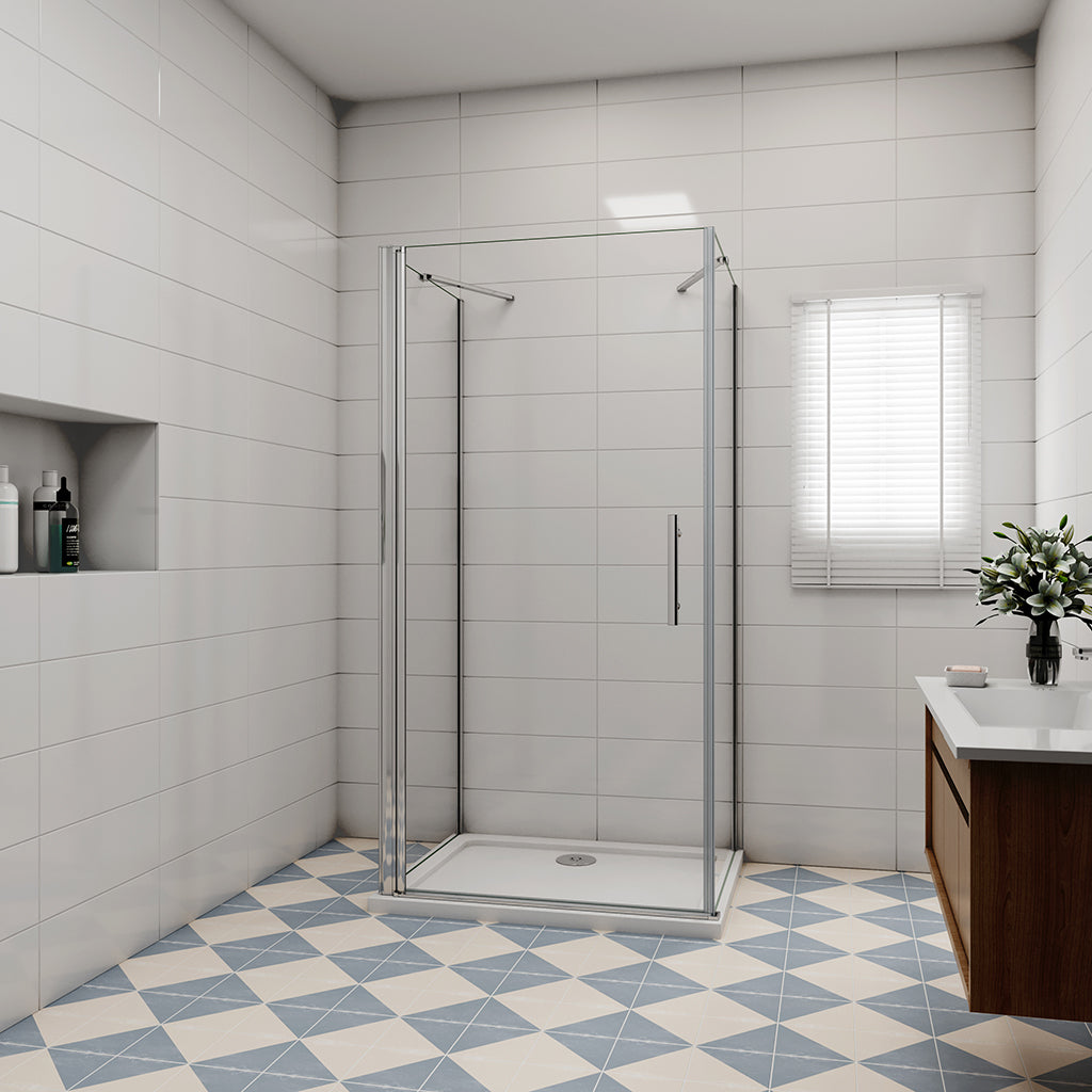 900x900 H.1950 mm Drehtür U Form Duschtasse für badezimmer