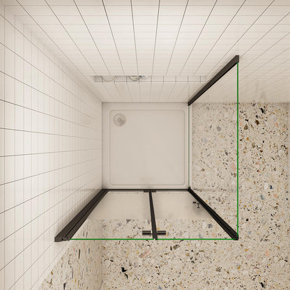 900x900 H.1950 mm Falttür Schutzfolie mit Seitenwand Duschtasse