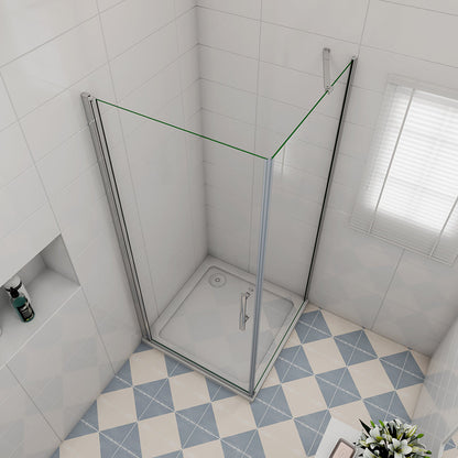 900x900 H.1950 mm Glasduschwand Drehtür mit Seitenwand für badezimmer