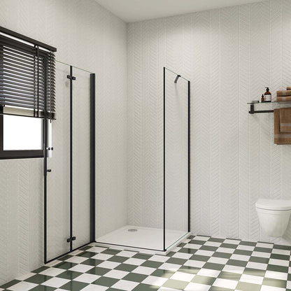 900x900 H.1950 mm Pendel Falttür mit Seitenwand für badezimmer