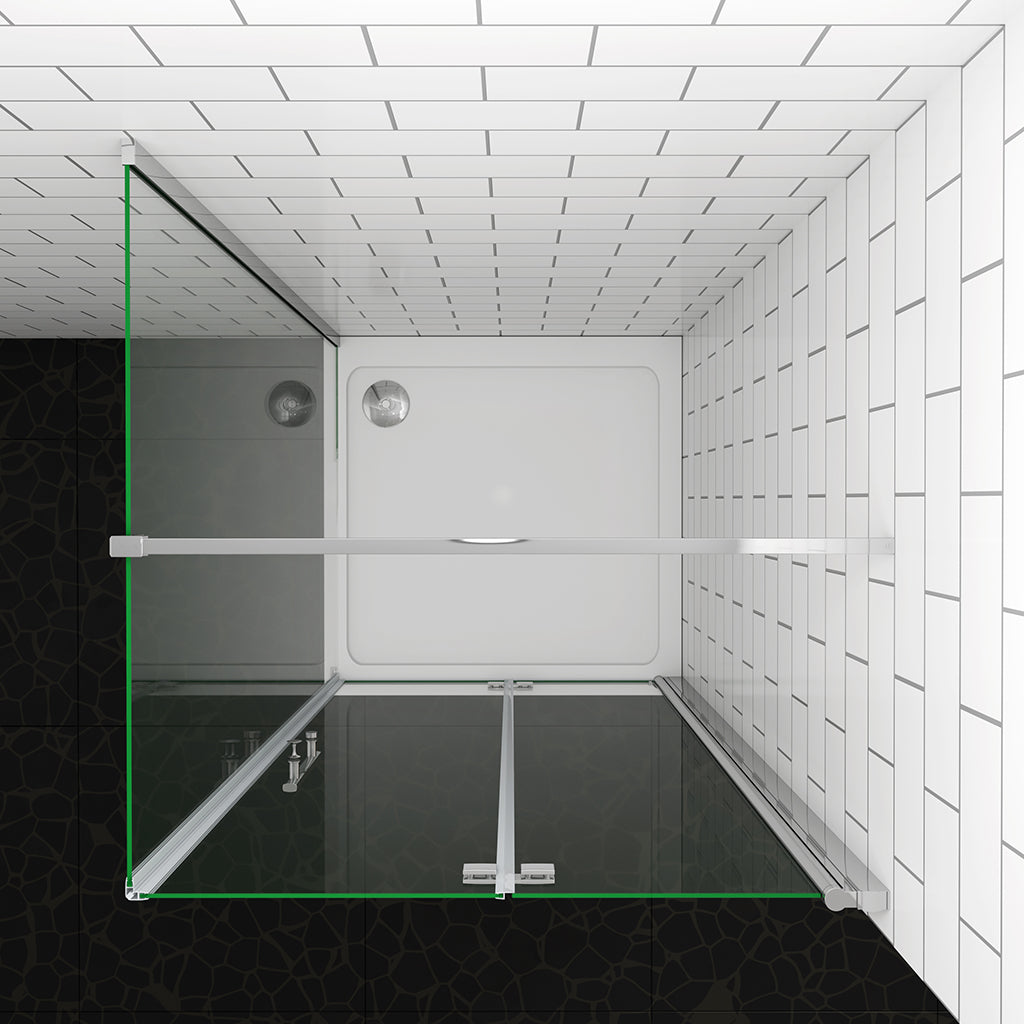 90x80 H 197 cm Falttür mit Seitenwand für badezimmer