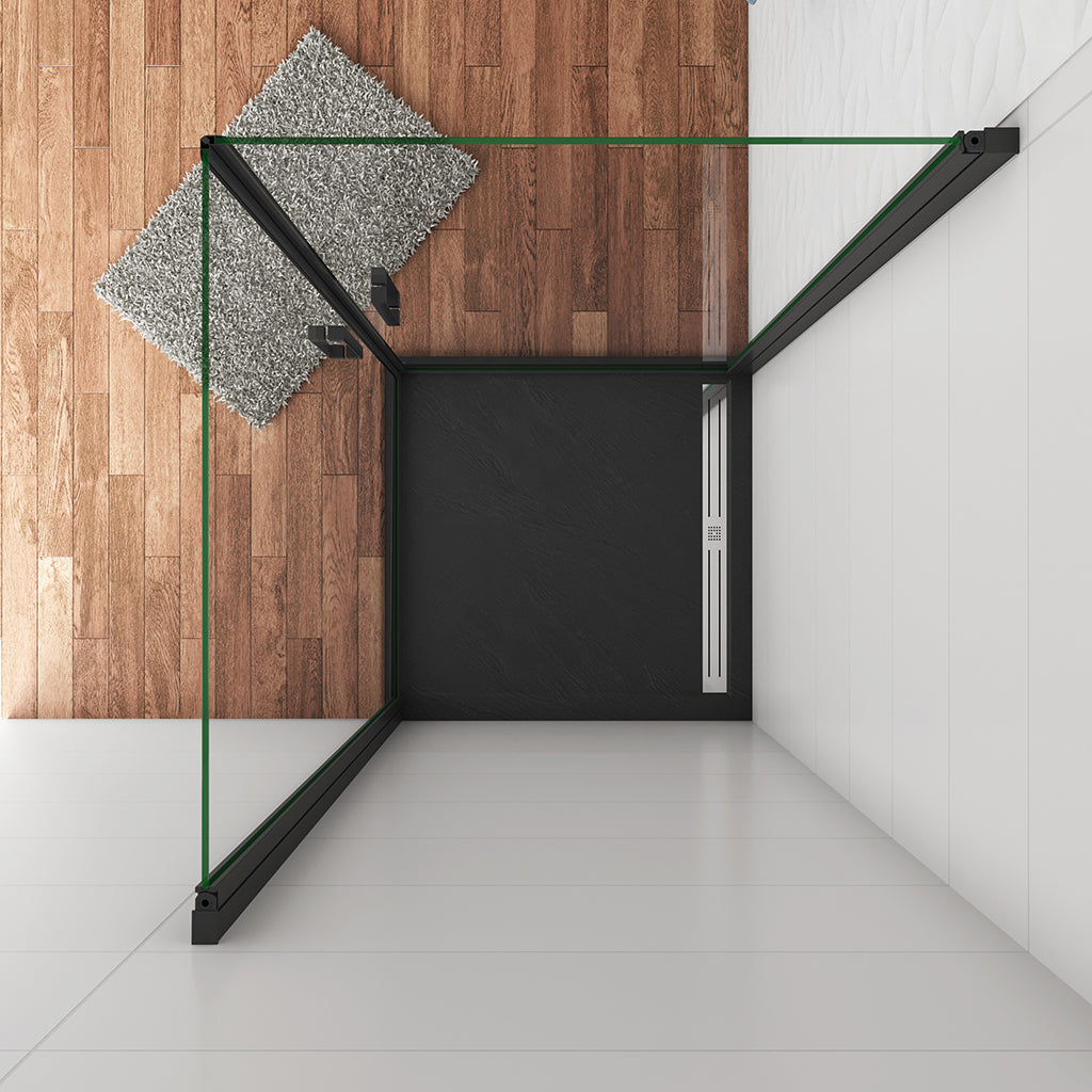 90x80 H 200 cm Drehtür Eckeinstieg für badezimmer