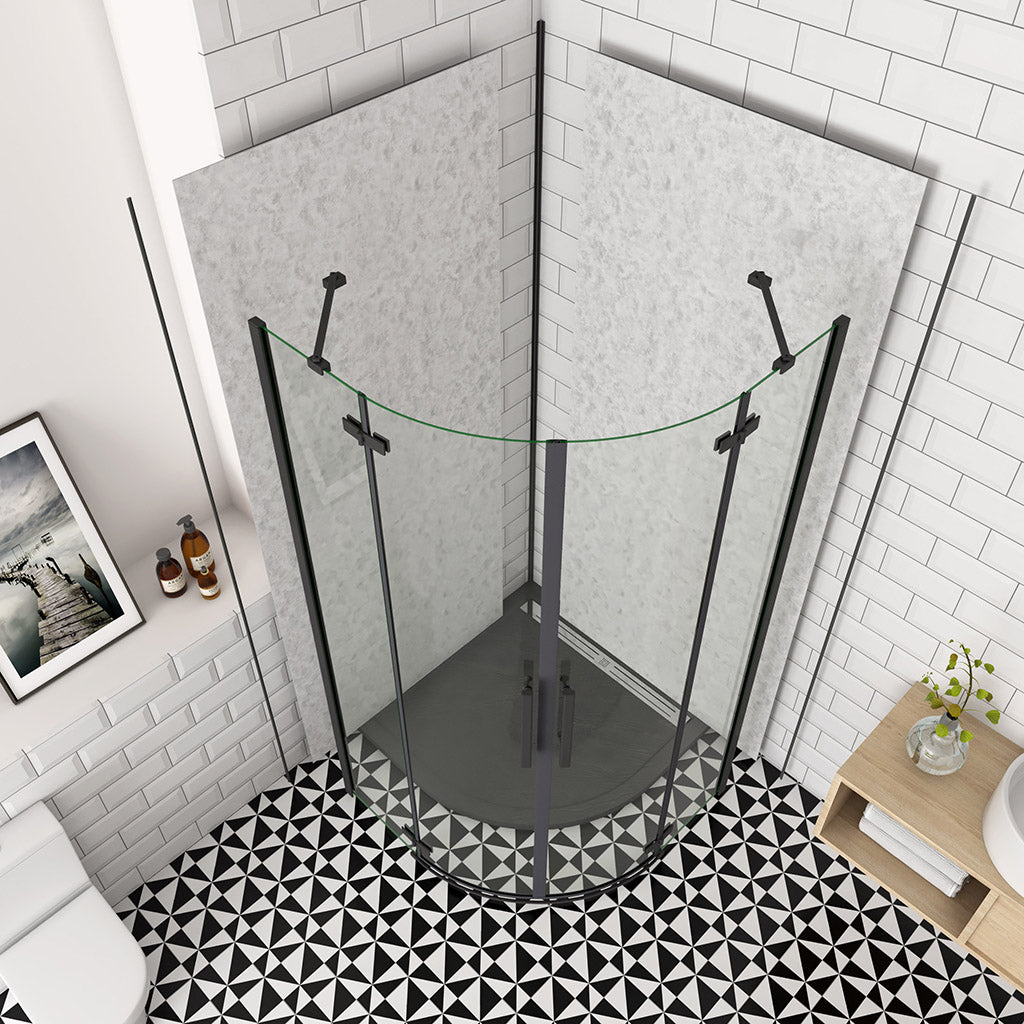 90x90 H.195 cm Falttür Runddusche Eckeinstieg Wandverkleidung badezimmer ideen