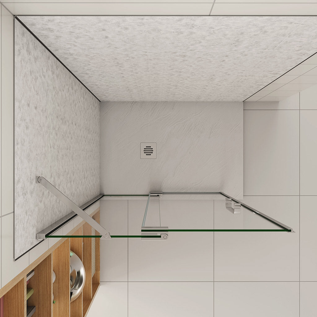 96 H.195 cm Glasdusche Drehtür Walk in für badezimmer