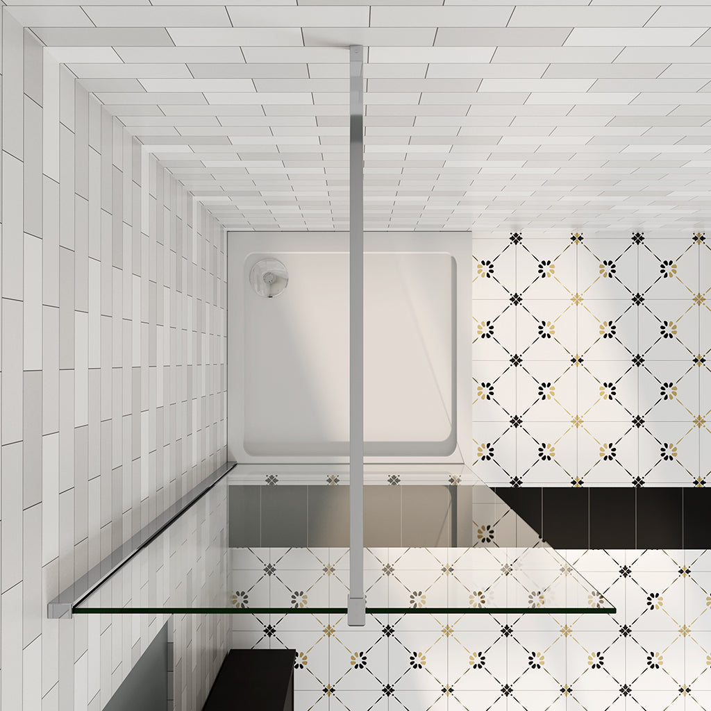 96 H.195 cm Walk in Duschwand mit Stabilisationsstange 140cm badezimmer ideen